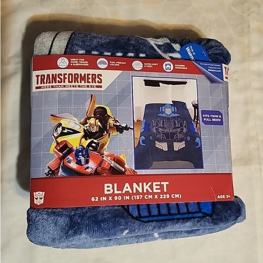 Hasbro Transformers More Than Meets the Eye Blanket Twin / Full Blue 62